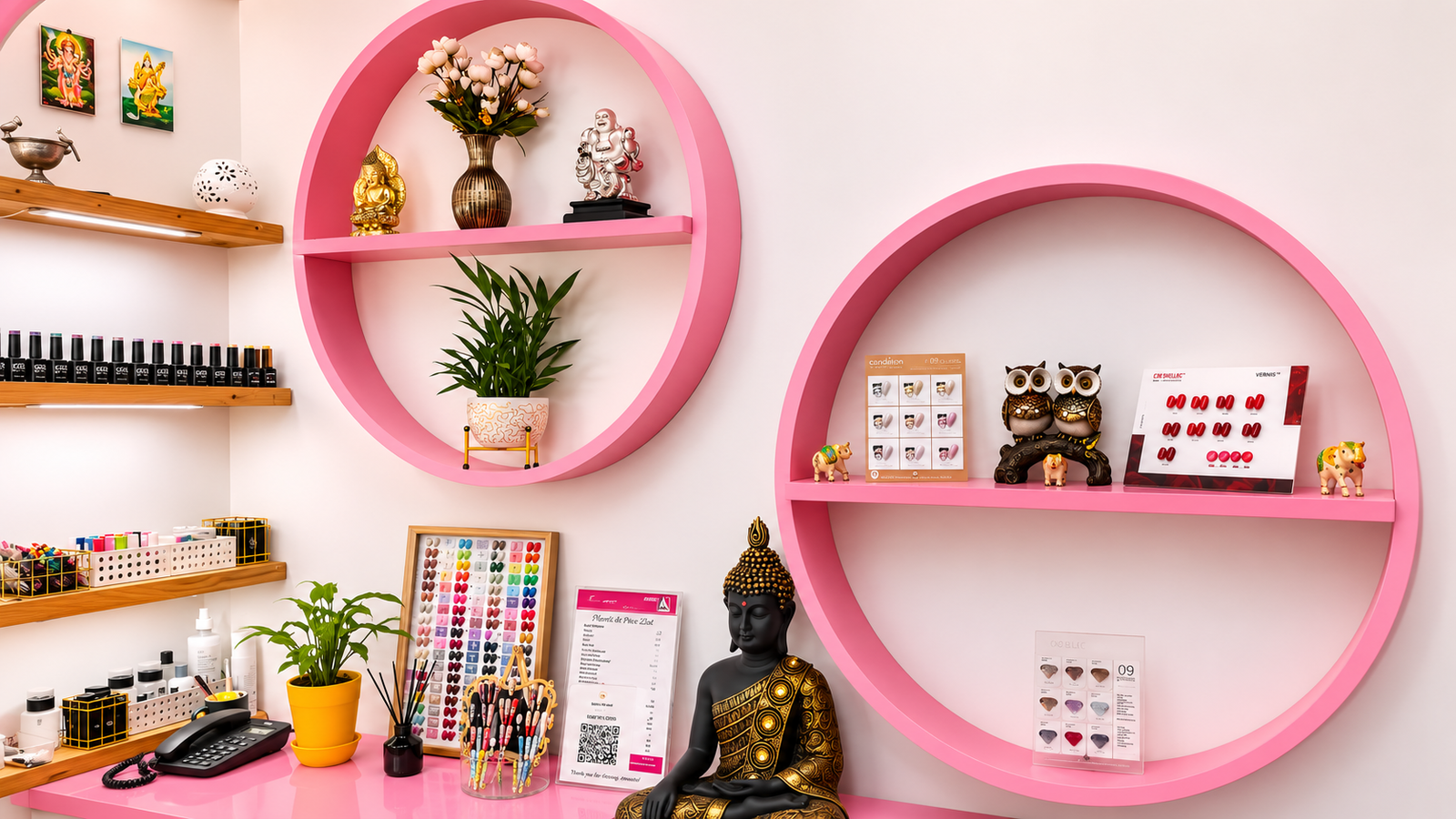 Avalon Nail Studio nail display and professional nail designs